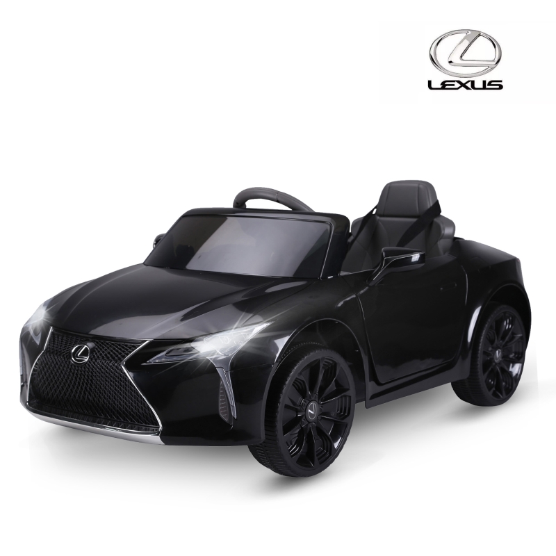 HOMCOM Coche Eléctrico para Niños +3 Años Automóvil LEXUS LC500 Control Remoto y Manual con Música Bocina y Faros Soporta Máx.30 kg 106x63x44 cm Negro