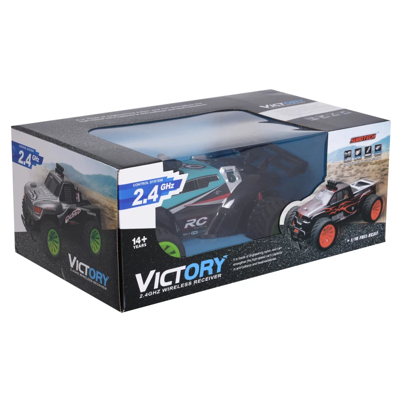 HOMCOM Coche Teledirigido 1:16 RC Coche Juguete Radio Control 15km/h Coche de Carreras con Luz para Niños +6 Años Regalo Perfecto