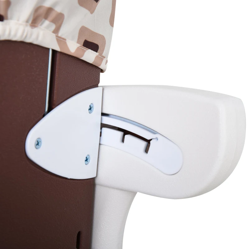 HOMCOM Trona para Bebés 3 en 1 para Mayores de 6 Meses Transformable en Mesa y Silla Multifuncional Ajustable en 3 Posiciones Respaldo Alto Acolchado con 2 Bandejas Extraíbles 57x59x105 cm Café