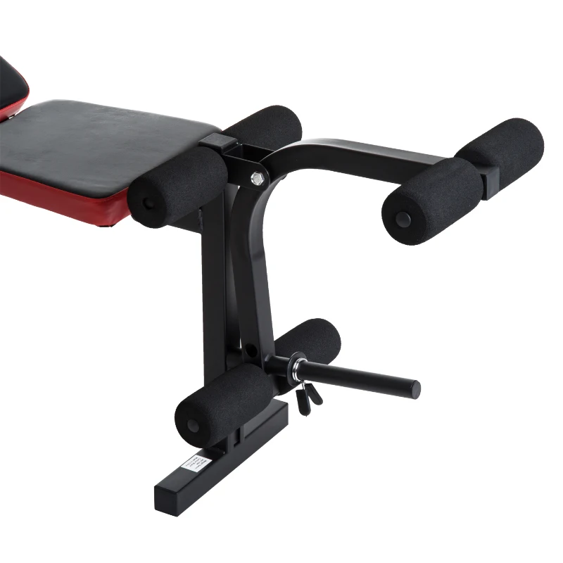 HOMCOM Steel Multi-Function Home Gym Fitness Bench Black/Red