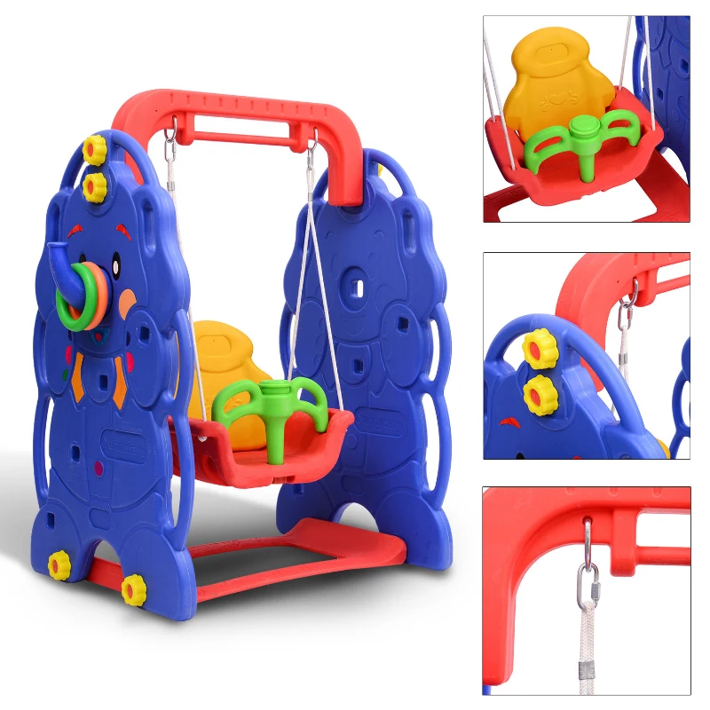 HOMCOM Columpio Infantil 90x120x66cm Niños de 9 a 36 meses Carga Max 50Kg