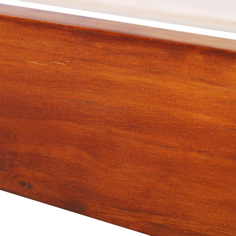 HOMCOM Marco de Cama Doble de Madera de Pino para Dormitorio Cama de Metal Estructura Carga 250kg 139.3x195.5cm