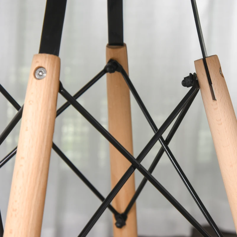 HOMCOM MDF Round Nordic Dining Table White/Brown