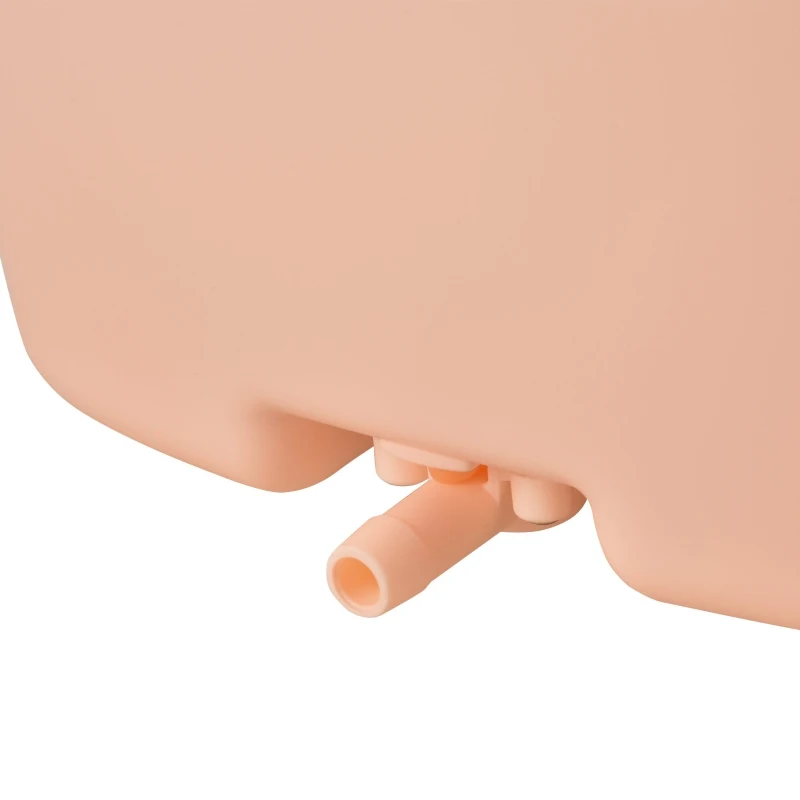 HOMCOM Bañera para Bebé Plegable y Portátil con Recipiente de Champú Palangana y Taburete Set de 4 Piezas de Ducha para 0-3 Años 81,5x60x46,5 cm Rosa