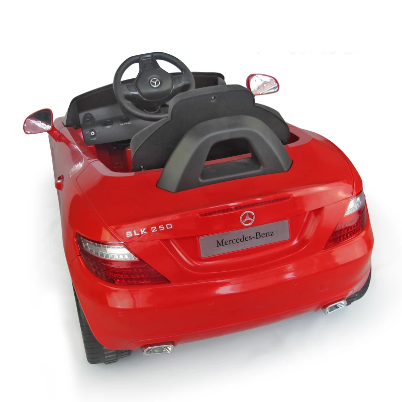 HOMCOM Coche Eléctrico Bateria 6V Automóviles Infantiles para Niños Mercedes Benz 81200 Color Rojo Mando Control Remoto y conexion MP3 Llaves encendido Luces de Faros y Claxon