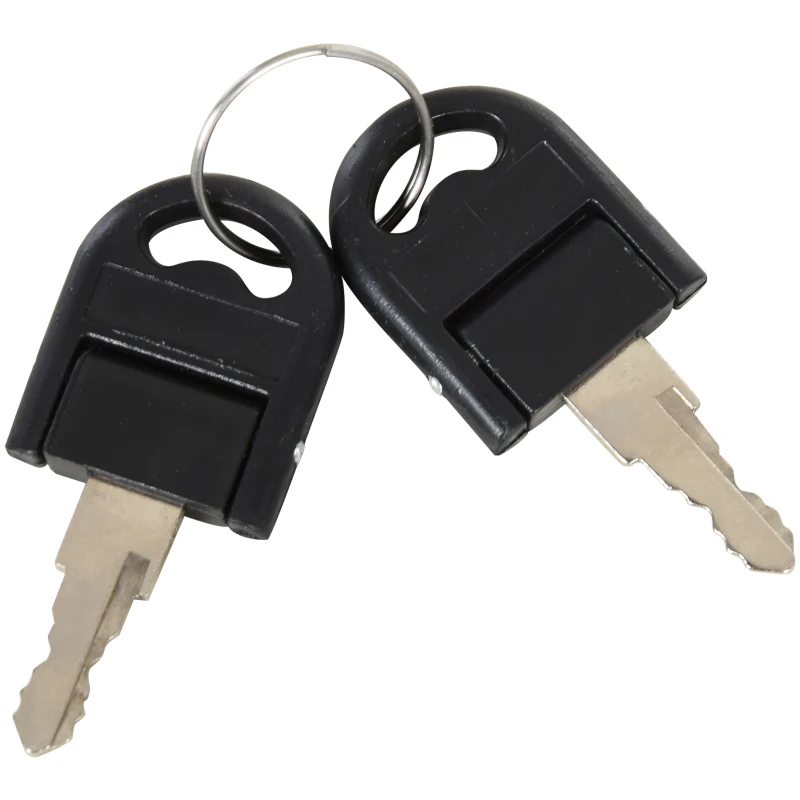 HOMCOM Gabinete de Archivos Móvil con 2 Cajones Armario para Oficina Estudio Ruedas con Frenos Llave Riel Colgante 40x45,5x52,5cm