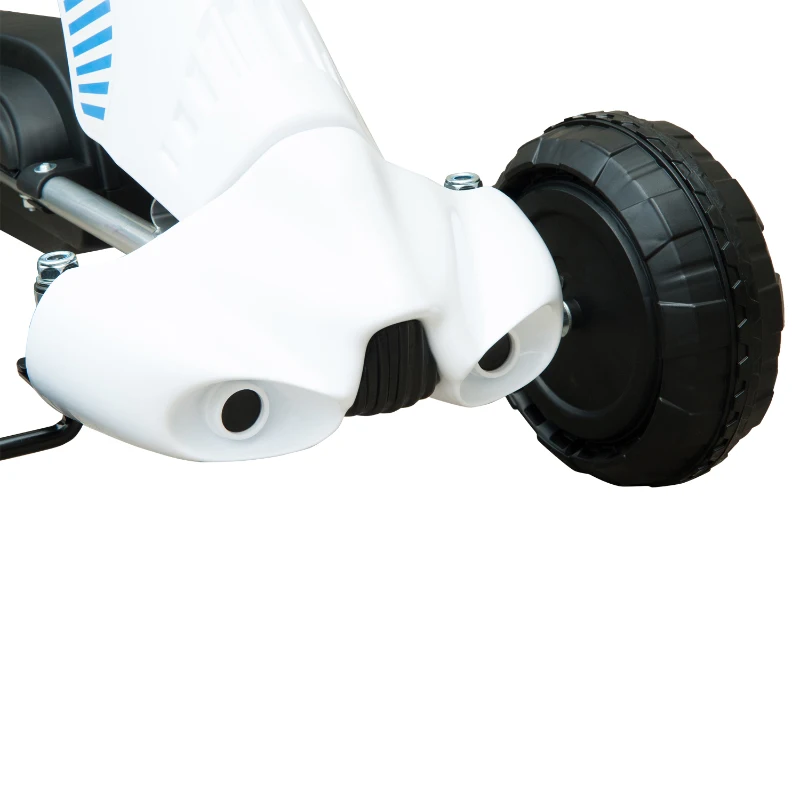 Homcom Pedal Go Kart W/Rubber Wheels-White/Black