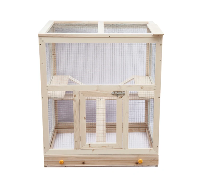 Jaula Madera 75x60x90cm Roedores Pequeños Hamster Raton Conejo Chinchilla