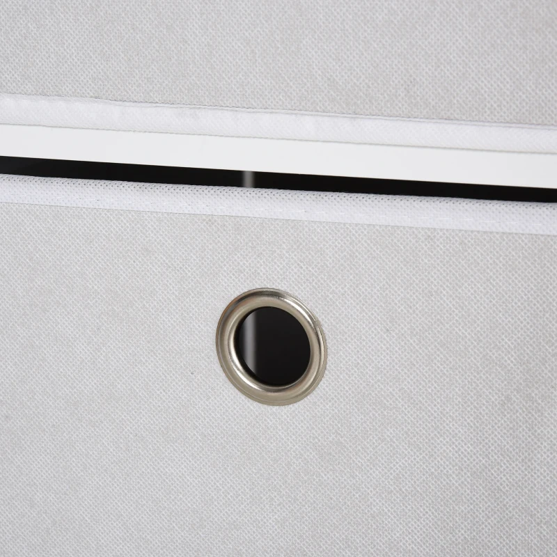 HOMCOM Armario de Almacenje Organizador de 6 Cajones con Marco X en Ambos Lados Diseño Simple Ligero 64,5x37,5x76 cm Blanco