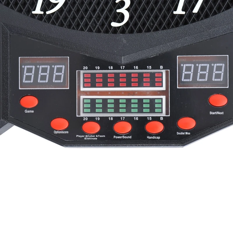 HOMCOM Diana Electronica Digital + 12 Dardos 8 Jugadores 27 juegos 216 variantes Sonido