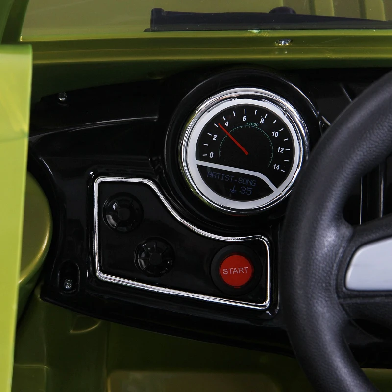 HOMCOM Vehículo Eléctrico Infantil con MP3 Luces y Sonidos Coche Eléctrico para Niños Carga 30kg para 3 Años+ 118x74x75cm