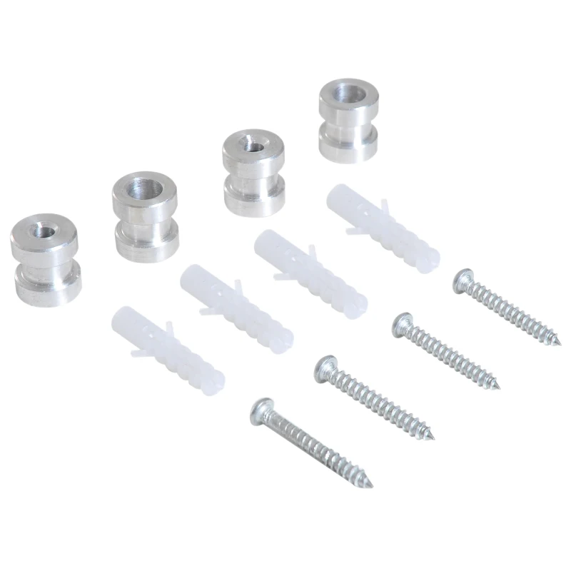 HOMCOM Toallero Eléctrico de Pared Radiador Calentador Secador Térmico de Toallas para Baño 50-55℃ 200W 16 Barras Aluminio y PP 50x18x80cm