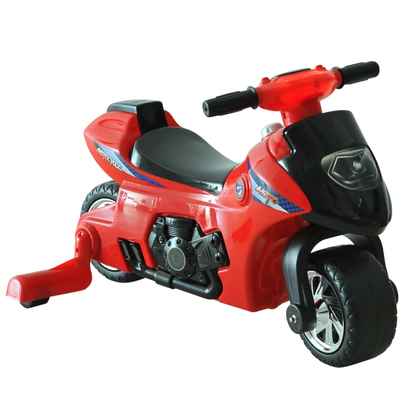 HOMCOM Moto Correpasillos Infantil Coche sin Pedales para Bebé Juguete Andador Estilo Carrera con Bocina 70.2x32.5x41cm