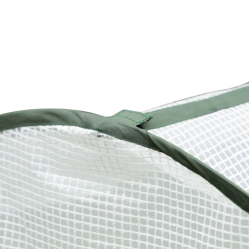 Outsunny Mini Invernadero 90x90x110 cm Portátil Autoinstalable Pop-up Compacto para Cultivo Plantas Verduras con Puerta y Bolsa de Transporte Blanco
