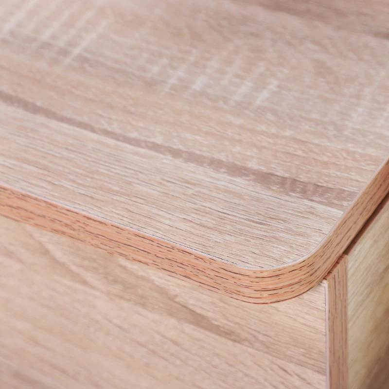 Banco Zapatero para Recibidor con Estante Inferior y Compartimentos para Almacenaje 90x39x61.7 cm Estilo Industrial Color Negro y Roble