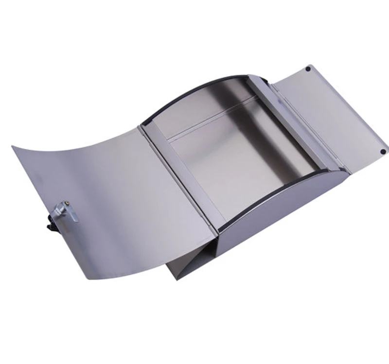 Buzon Correos Acero Inox 2 Llaves Cerradura y Compartimento para Periodico