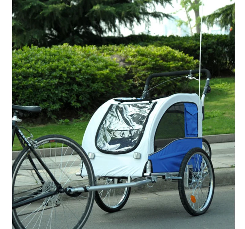 Remolque para Perros Carro para Bicicleta con Kit de Footing Perro Gato Mascotas 91