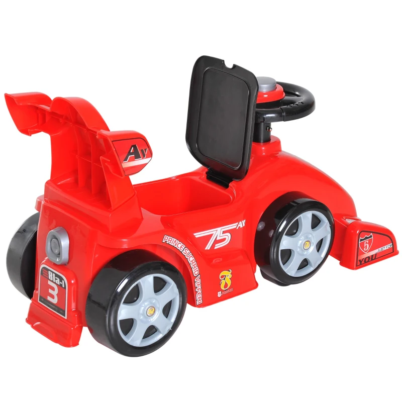 HOMCOM Coche Correpasillos Infantil Coche sin Pedales para Bebé Juguete Andador Estilo Carrera con Bocina 70.2x32.5x41cm