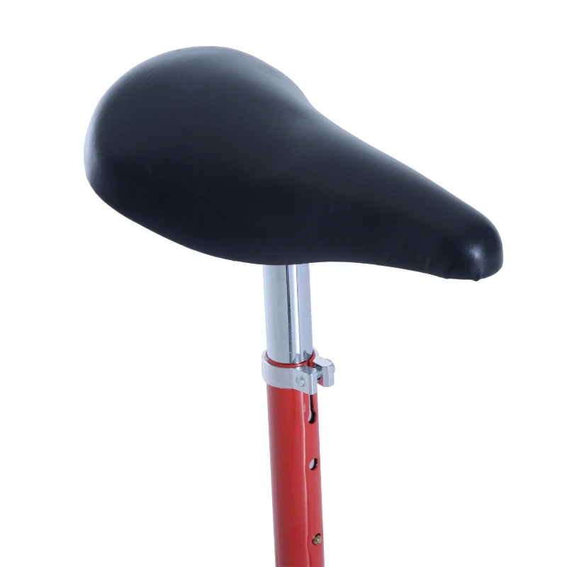 HomCom Patinete Eléctrico Scooter Plegable con Manillar y Asiento Ajustable - Color Rojo - 81.5x37x96cm