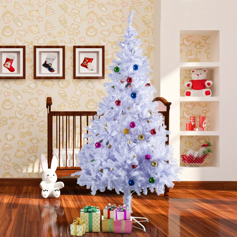 Arbol de Navidad Altura 210cm + Decoracion Incluida Arboles 1050 Ramas Blanco