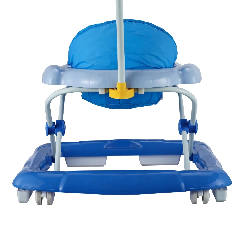 HOMCOM Andador para Bebés Plegable con Freno Andador Bebé Coche con Juguetes y Varilla de Empuje Ajuste de Altura y Caja de Musica 70x65x55cm