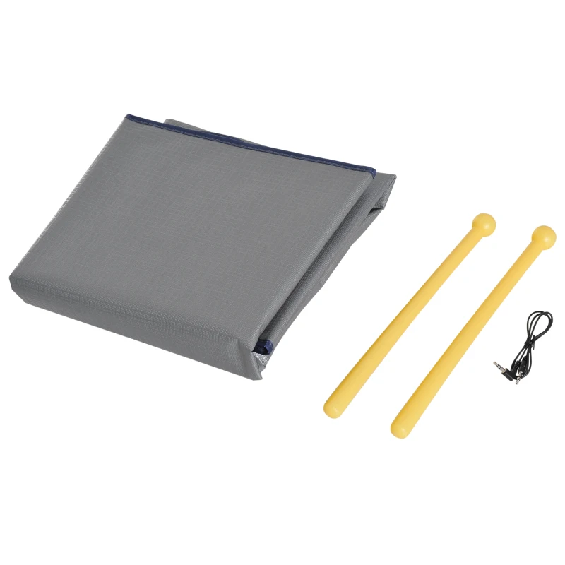 HOMCOM Alfombra Musical de Juego Tapete Musical Piano y Batería 2 en 1 para Niños +3 Años Alfombra de Teclado Táctil 90x69cm