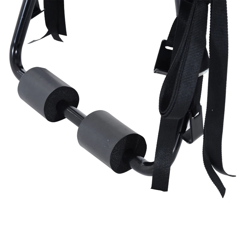 HOMCOM Accesorio Portabicicletas para Portón Trasero Plegable con Correas de Seguridad Soporte de 2 Bicicletas hasta 30kg para la Mayoría Modelos de Coche 75x60x10cm Negro