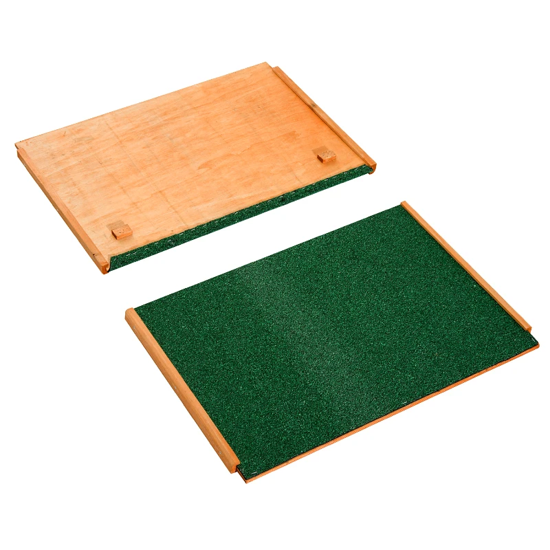 PawHut Caseta de Madera Maciza para Perro - Casa de Perro Impermeable con Patas Elevadas para Interior y Exterior -72x76x76cm