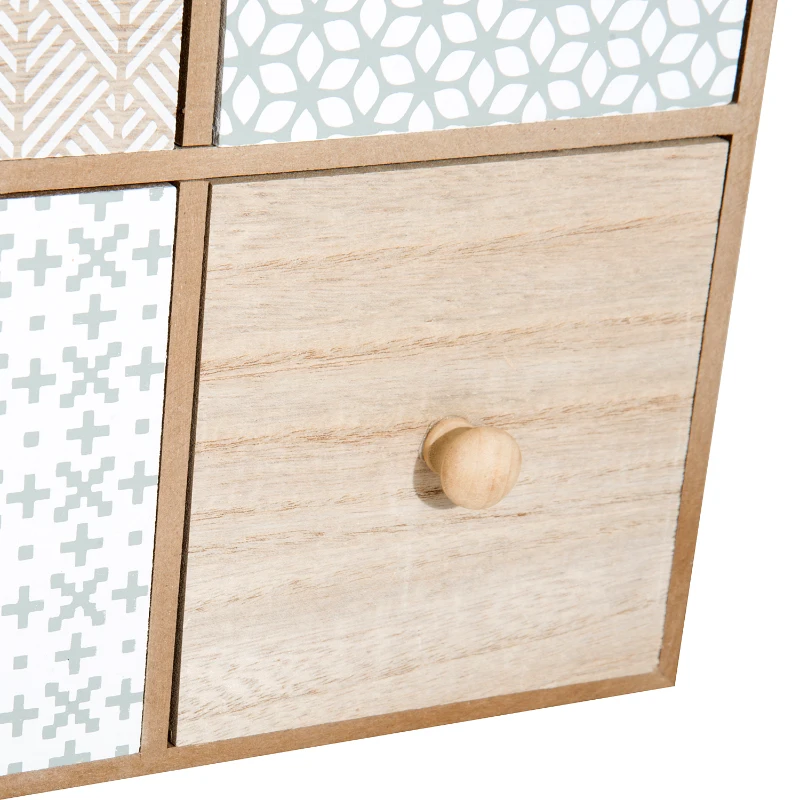 HOMCOM Cajonera de Madera tipo Cómoda y Organizador con 4 Cajones de Almacenamiento para Hogar 26x11.7x26cm
