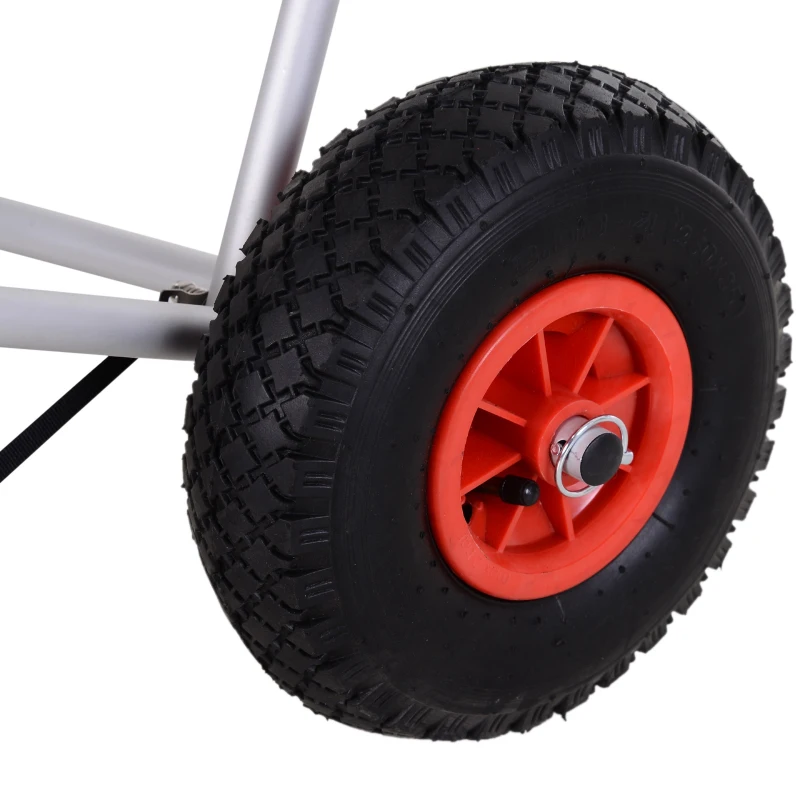 Carro para Kayak y Canoa Plegable Carretilla de Transporte Pequeña con 2 Ruedas Grandes y Cuerda 69x35x37cm