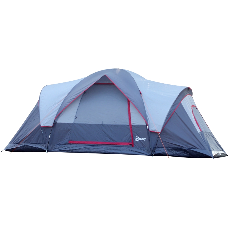 Outsunny Tienda de Campaña Familiar Grande con Bolsa de Transporte y Gancho para Luz de Camping 455x230x180 cm
