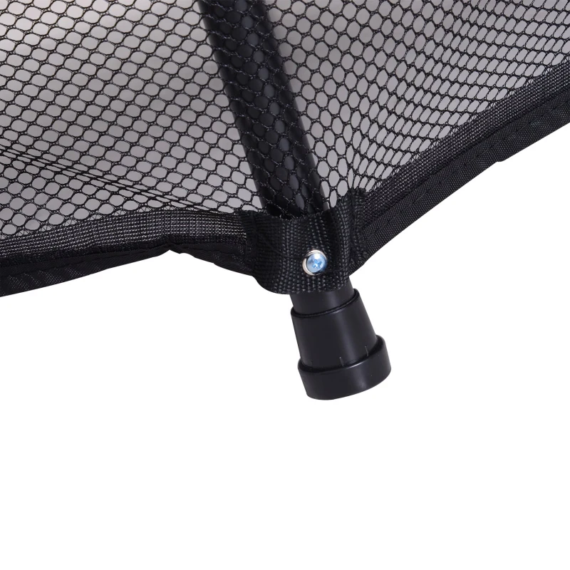 HOMCOM Cama Elástica Infantil Trampolín para Niños con Red Protectora Puerta con Cremallera +3 Años para Interiores y Exteriores Marco Acero 140x140x158 cm Rosa