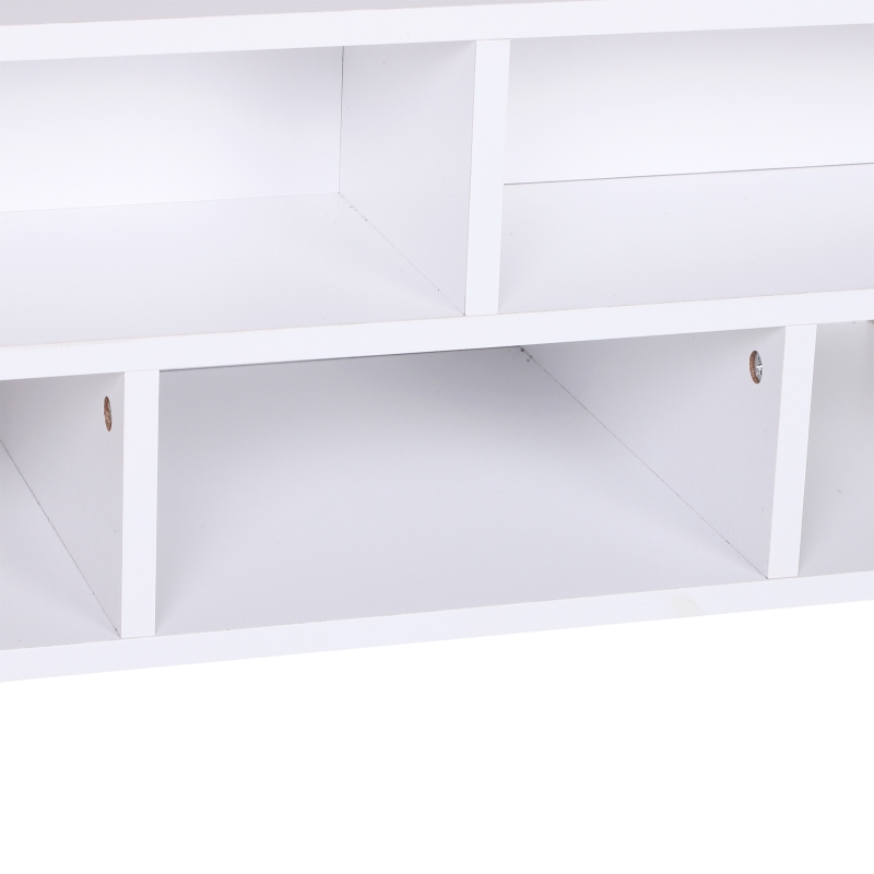 HOMCOM Mesa de Centro con Estante Inferior para Almacenamiento Mesa de Café Té 3 Niveles Mesa de Centro con Revistero Incorporado para Salón Dormitorio 70x70x29cm