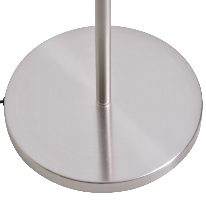 HOMCOM Lámpara de Pie Pantalla de Pluma de Ganso con Interruptor de Pedal Diseño Novedoso Lámpara de Suelo para Bombilla Máx. 40 W 40x40x160 cm Blanco