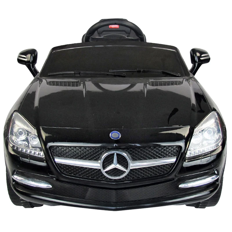 Coche Eléctrico Bateria 6V con Mando Control Remoto para Padres y Conexion MP3 Llaves encendido Luces de Faros y Claxon Mercedes Benz 81200 Color Negro Automóviles Infantiles para Niños