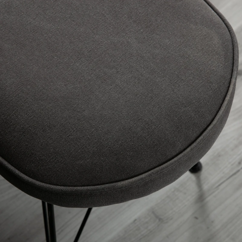 HOMCOM Banco de Cama Otomano Taburete Sofá Acolchado con Patas de Metal Horquilla para Sala de Estar Pasillo Dormitorio 106x35x45 cm Gris