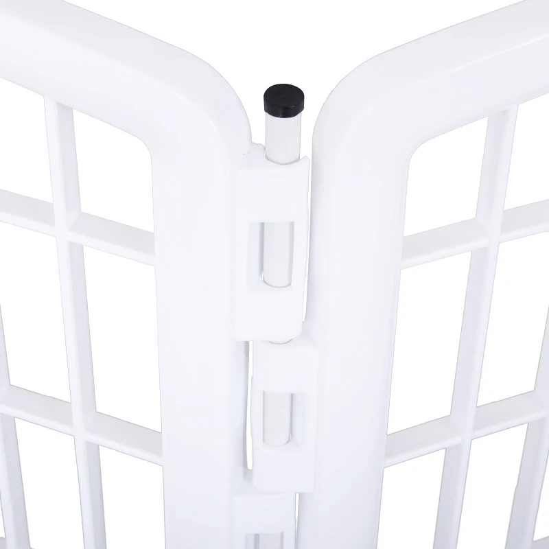 PawHut Parque para Mascotas 8 Vallas Parque Perros con Puerta Jaula Mascota Corralito Cerca Entrenamiento Cachorros para Interior Exterior Jardín Altura 95 cm