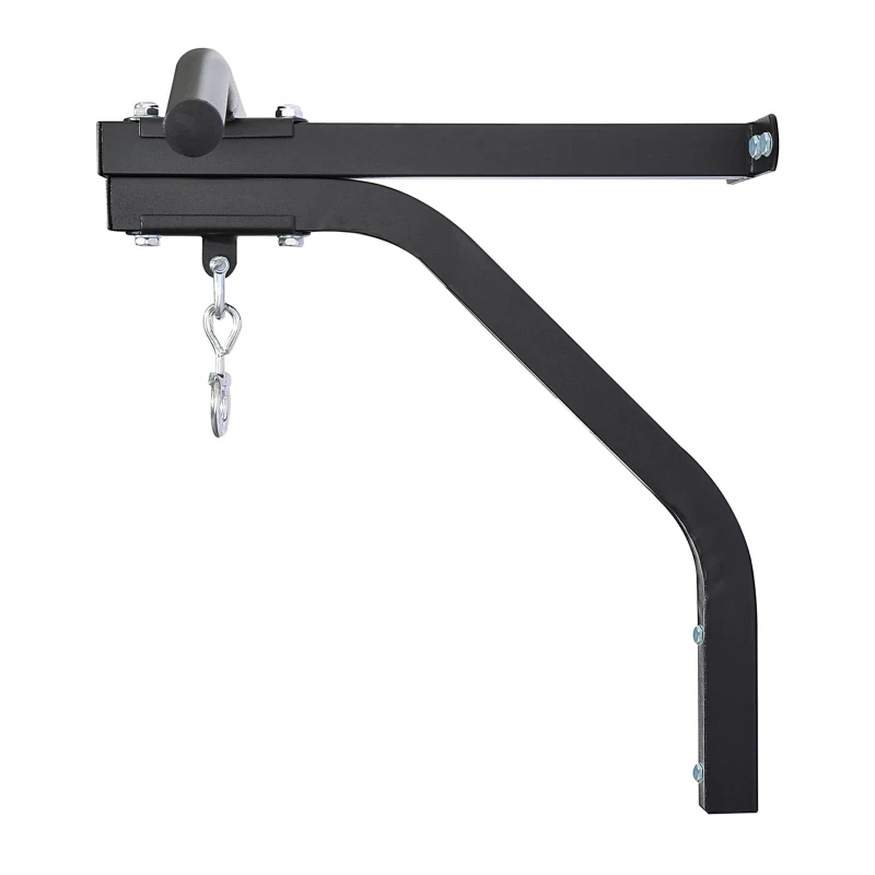 HOMCOM Barra de Dominadas para Pared de Acero 2 en 1 Soporte de Saco de Boxeo para Entrenamiento en Hogar Oficina Gimnasio Carga Máx. 130 kg 93x47x51 cm Negro