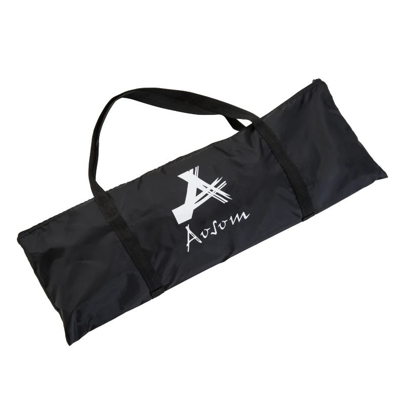 HOMCOM Portería de Fútbol Portátil para Niños y Adultos con Marco de Acero y Bolsa de Transporte 183x50x122cm