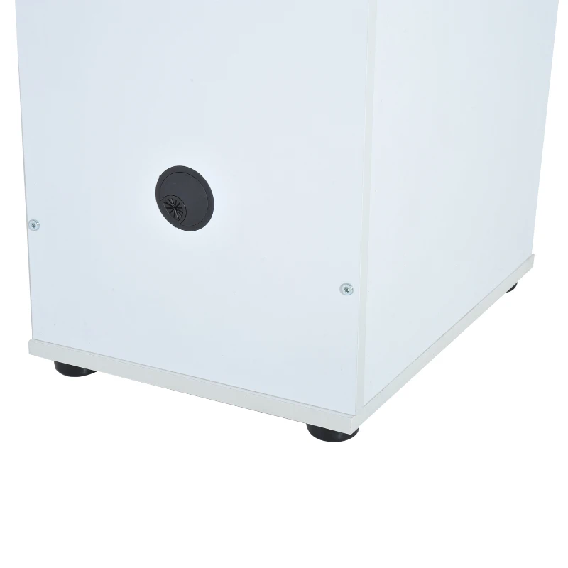 HOMCOM Mesa de Ordenador PC Escritorio de Hogar para Estudiar Jugar Deberes Trabajar de MDF 120x55x85cm Blanco