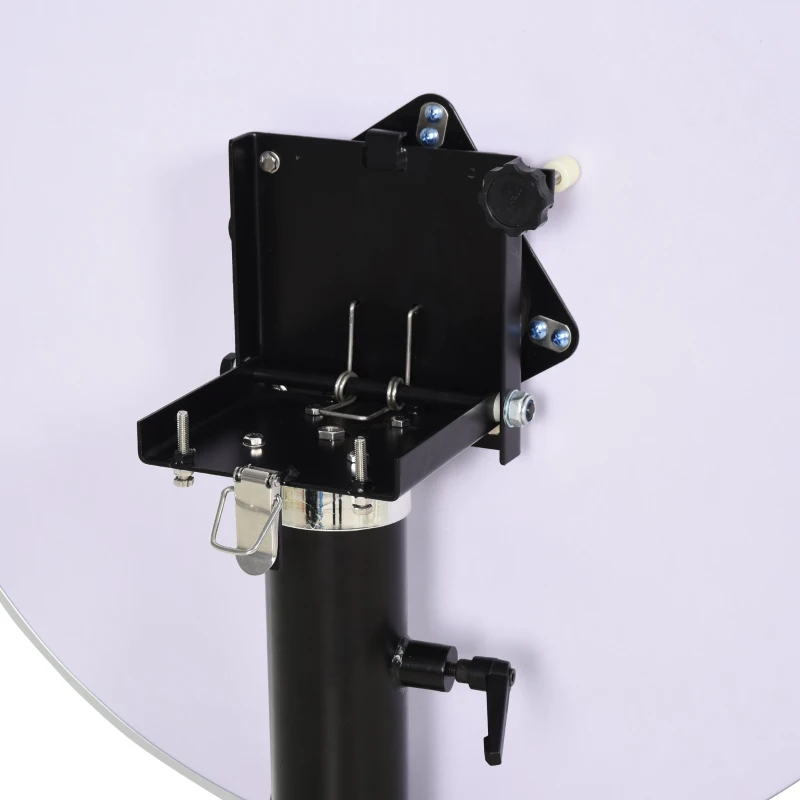 PawHut Mesa Plegable de Aseo para Mascotas Mesa Antideslizante de Peluquería para Gatos y Perros con Brazo y Barra Ajustables en Altura y Correa Φ70x1,8x75-100 cm Negro