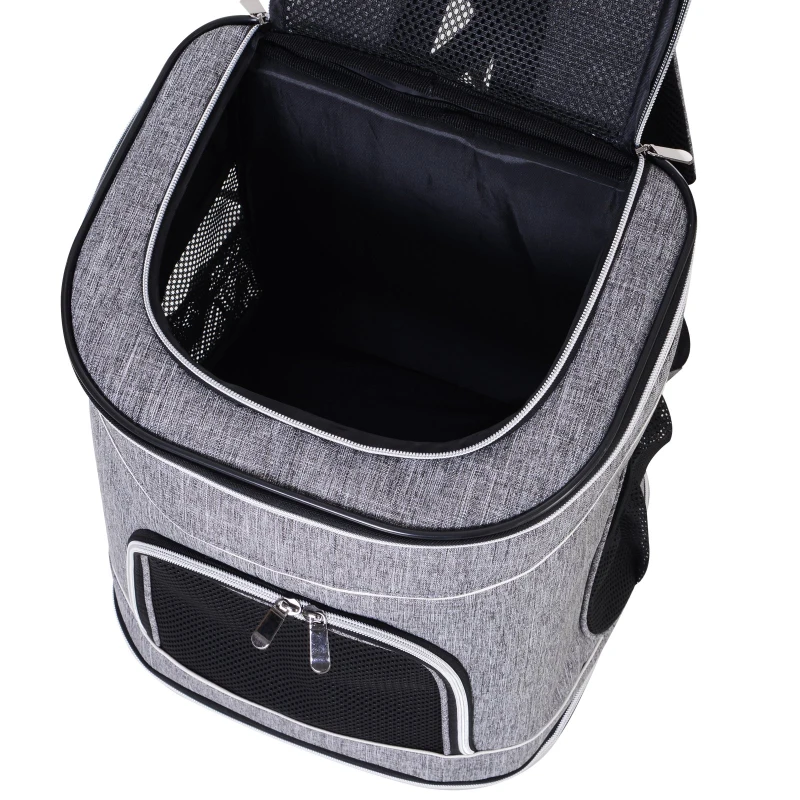 PawHut Transportin Carrito Perro 2 en 1 Mochila Carrito Plegable 35x30x45cm Mascotas Perro Gato