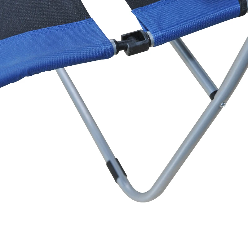Tumbona Reclinable Plegable Jardín Silla Hamaca con Taburete Desmontable Almohada y Reposabrazos para Camping Terraza Playa Piscina 177x58x108cm Acero