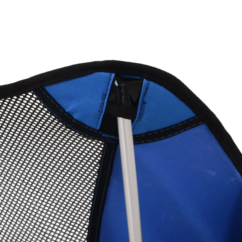 Silla de Camping Plegable con Bolsa de Transporte Altura Ajustable Ligera Sporta hasta 120kg Aluminio y Poliéster 58x49x55-64 cm Azul