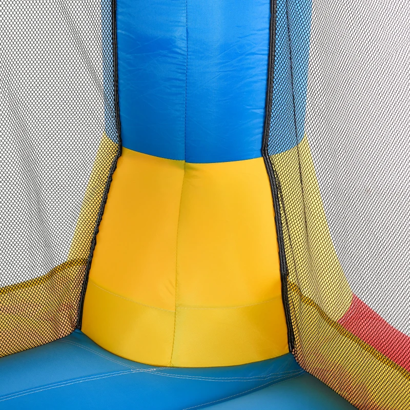 Outsunny Kids Bouncy Castle House Inflatable Trampoline with Blower for Kids Age 3-12 Football Field Design 2.25 x 2.2 x 1.95m