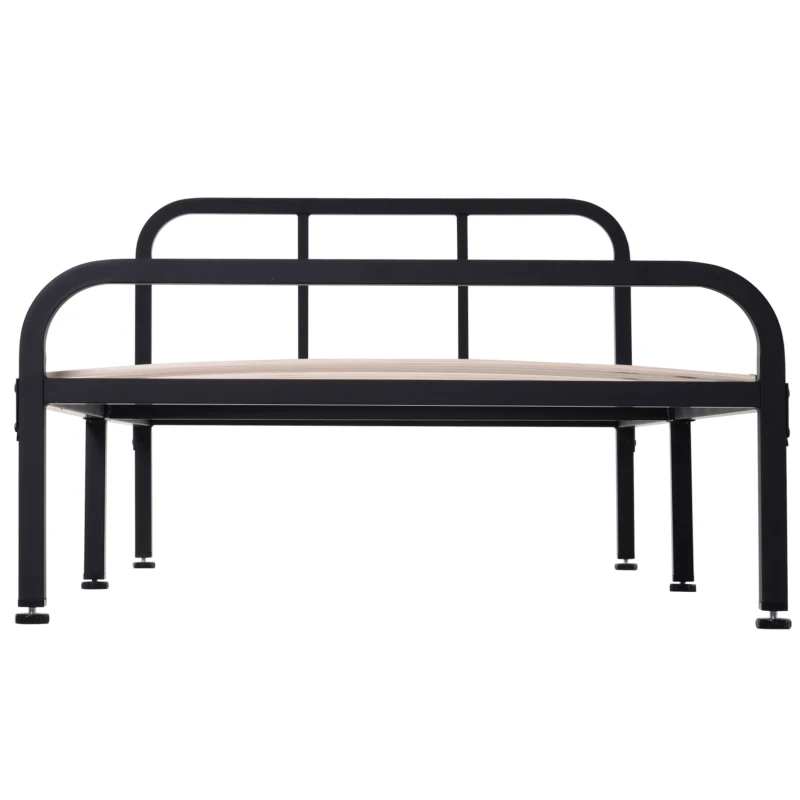 HOMCOM Somier de Láminas Individual Estructura Metálica Estable 6 Patas Carga 150kg 190x90cm Altura de Pata 25cm