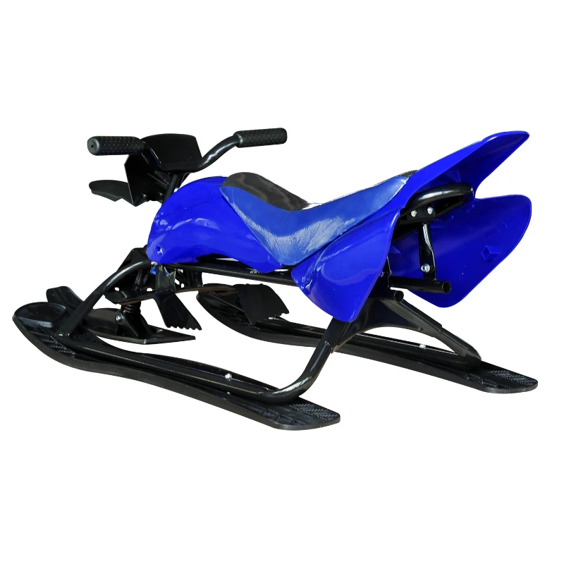 Trineo de Nieve 130x50x40 cm Modelo Moto Tubo Acero Esquiar Esqui Carga Max 80Kg