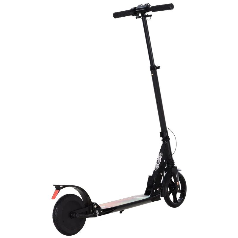 HOMCOM Patinete Eléctrico para Mayores de 14 Años E-Scooter Plegable Manillar Ajustable 12 km/h Batería Recargable 22,6V Monopatín 150W Carga 100kg
