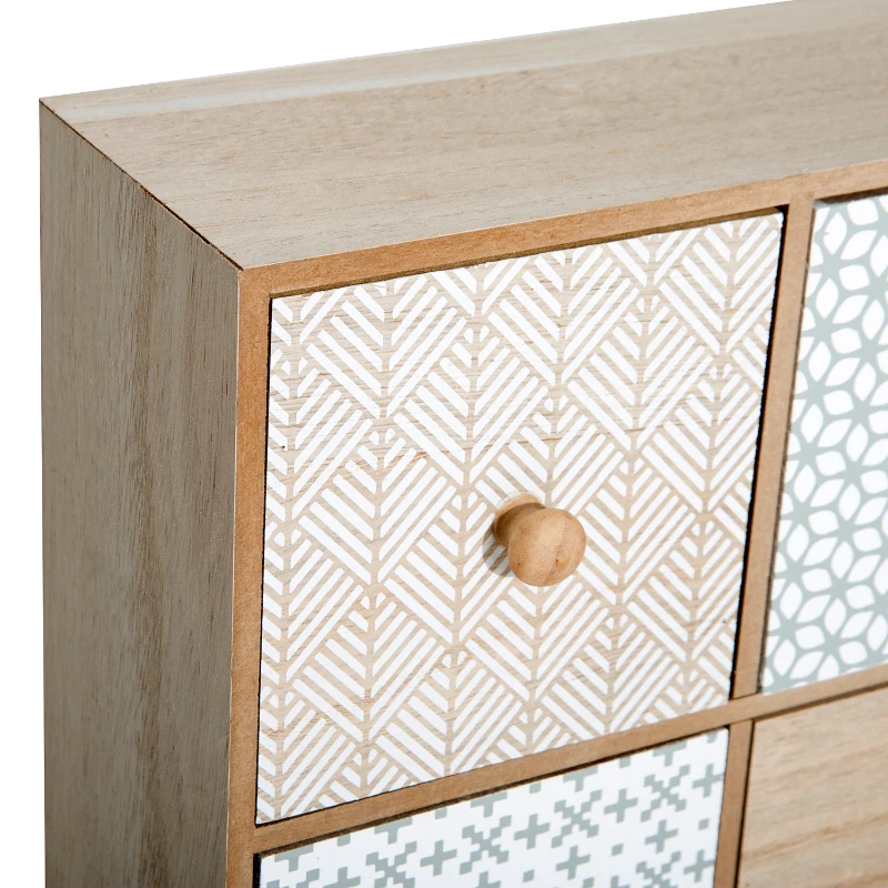 HOMCOM Cajonera de Madera tipo Cómoda y Organizador con 4 Cajones de Almacenamiento para Hogar 26x11.7x26cm
