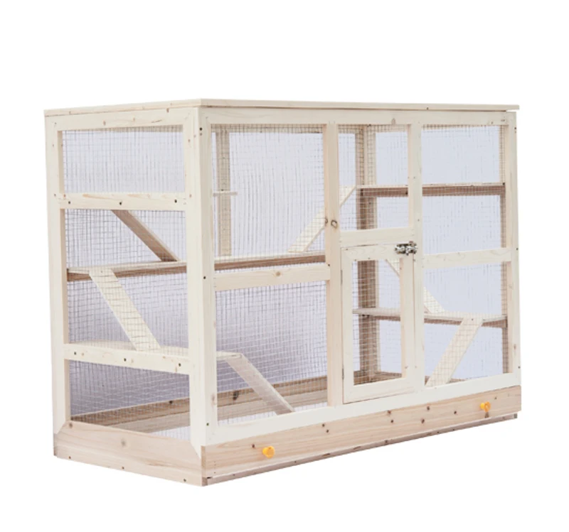 Jaula 115x60x90cm Madera Hamster Raton Conejo Chinchilla Roedores Madera NUEVO